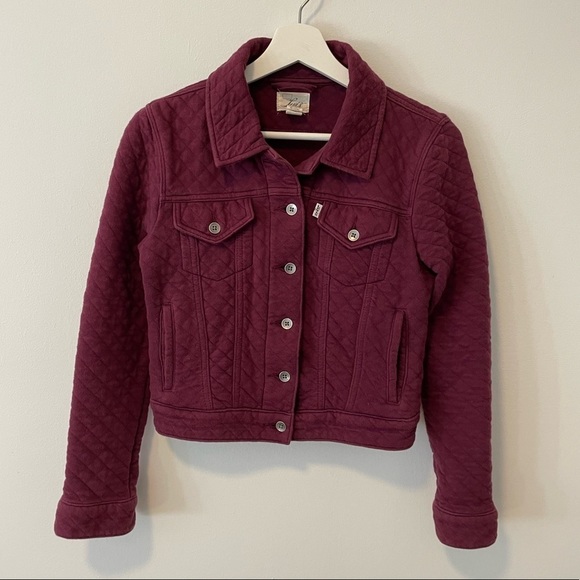 Levi's Burgundy Quilted Jacket - Picture 1 of 10